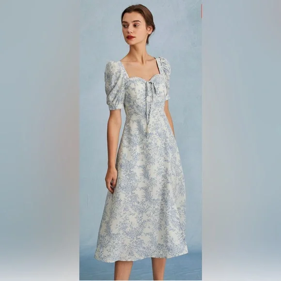 RIHOAS | Dresses | Nwt Rihoas Sweetheart Neck Puff Sleeve
